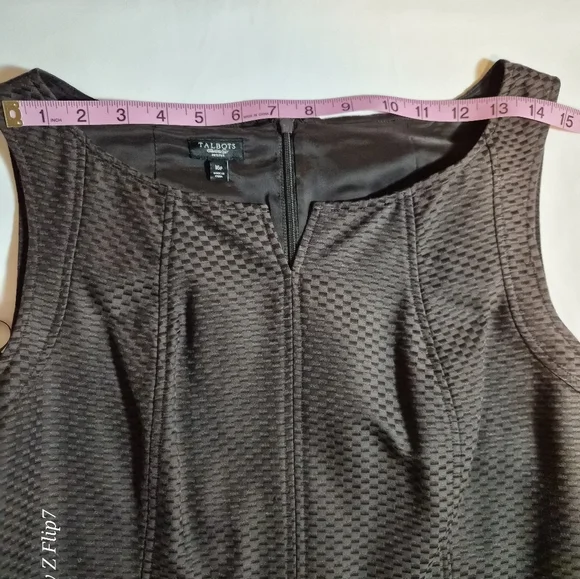 ​Talbots Petites Silk Blend Sheath Dress & Cropped Jacket Set Brown Size 16P - Picture 12 of 16